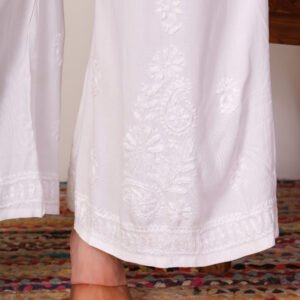 chikankari plazo
